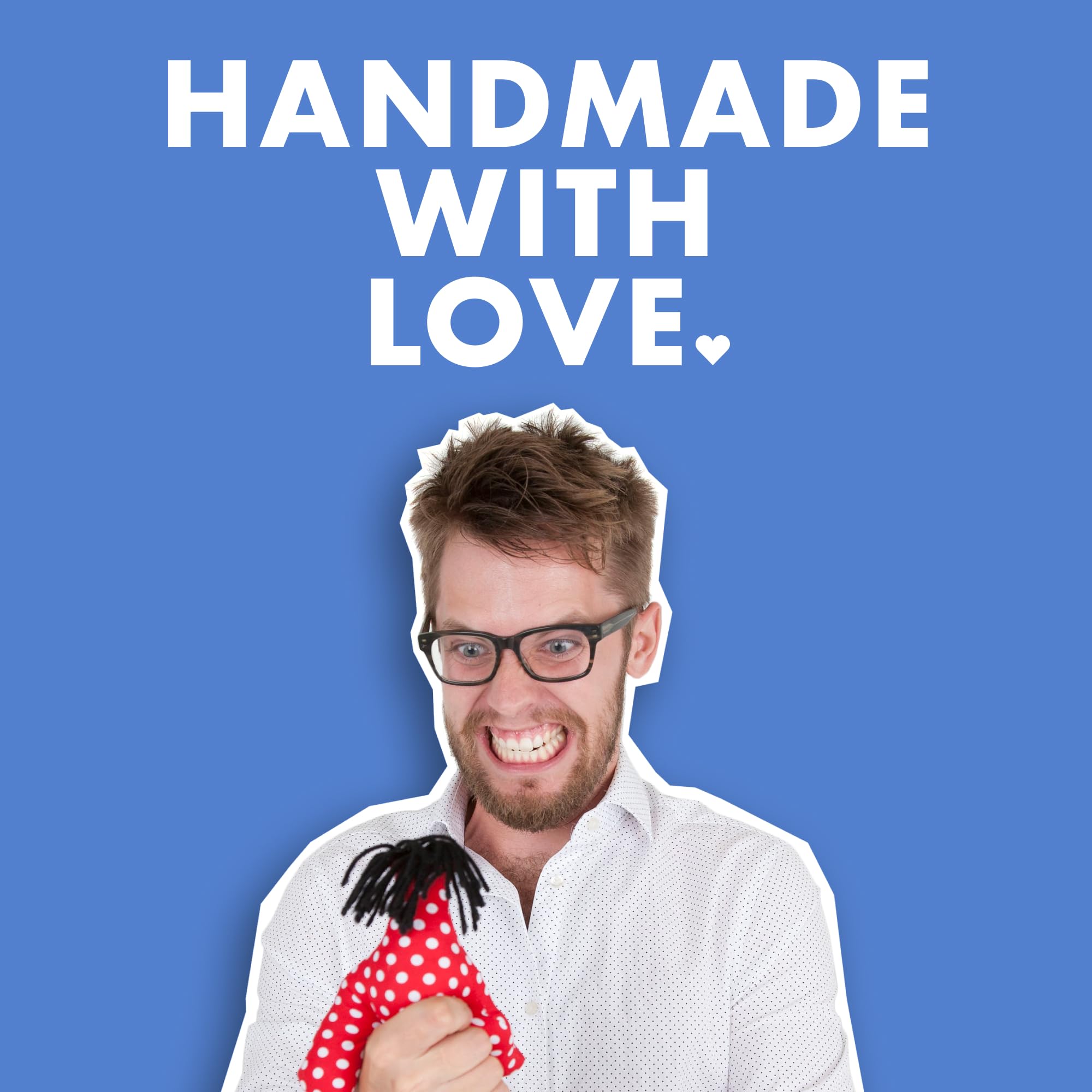 Dammit Doll front-poem-stitch shows classic charm and a quirky reminder to take a breath.