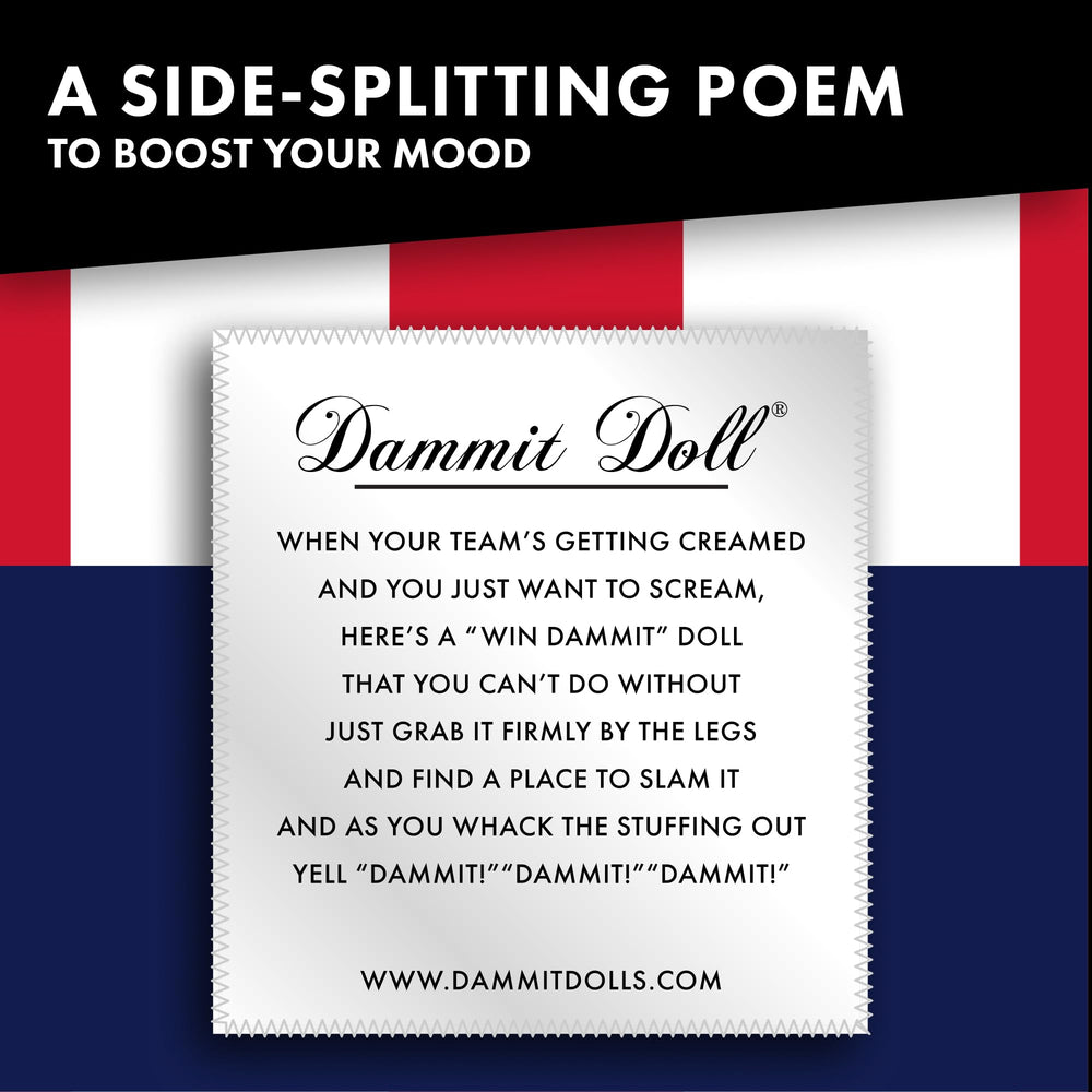 Dammit Doll random color pattern for rapid game-day venting and laughs.