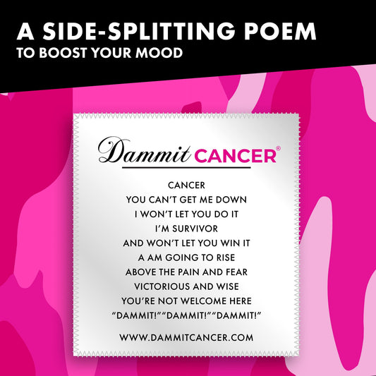Dammit Doll Limited Edition Cancer Doll side view with durable fabric