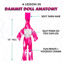 Dammit Doll stitch detail emphasizing sturdy construction