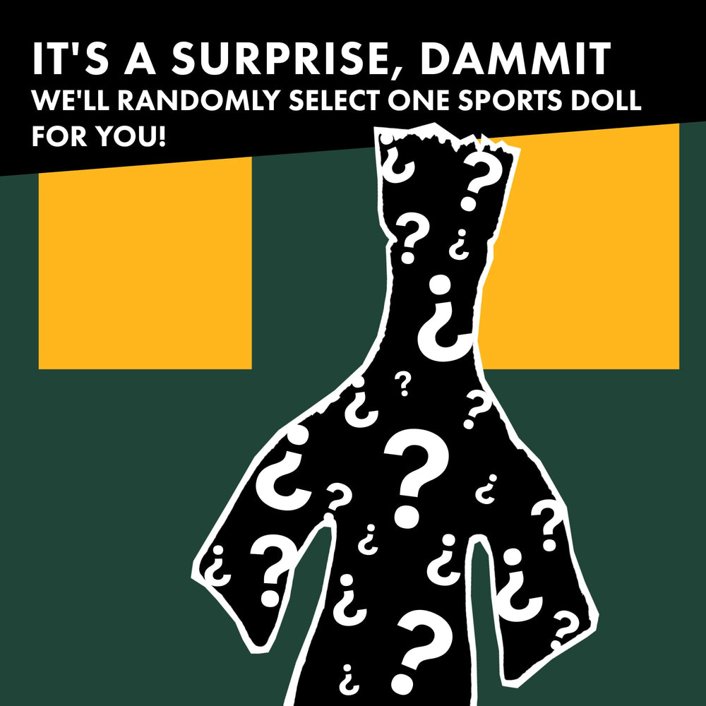 Dammit Doll soft plush figure suited for lighthearted frustration during sports events.