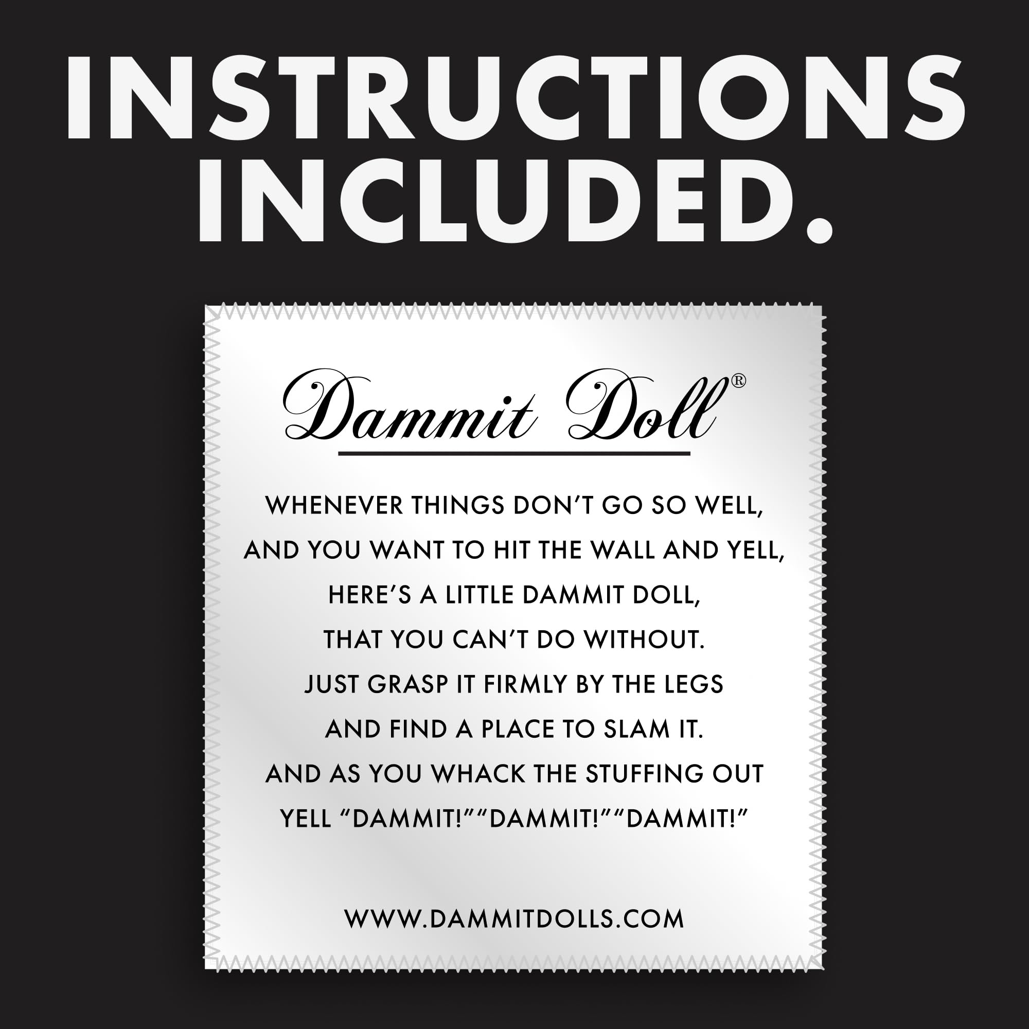 Dammit Doll unpredictable-fabric-flair highlights visually bold patterns for conversation starters.