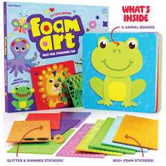 Dan&Darci animal-board closeup shows vibrant colors and sparkly details.