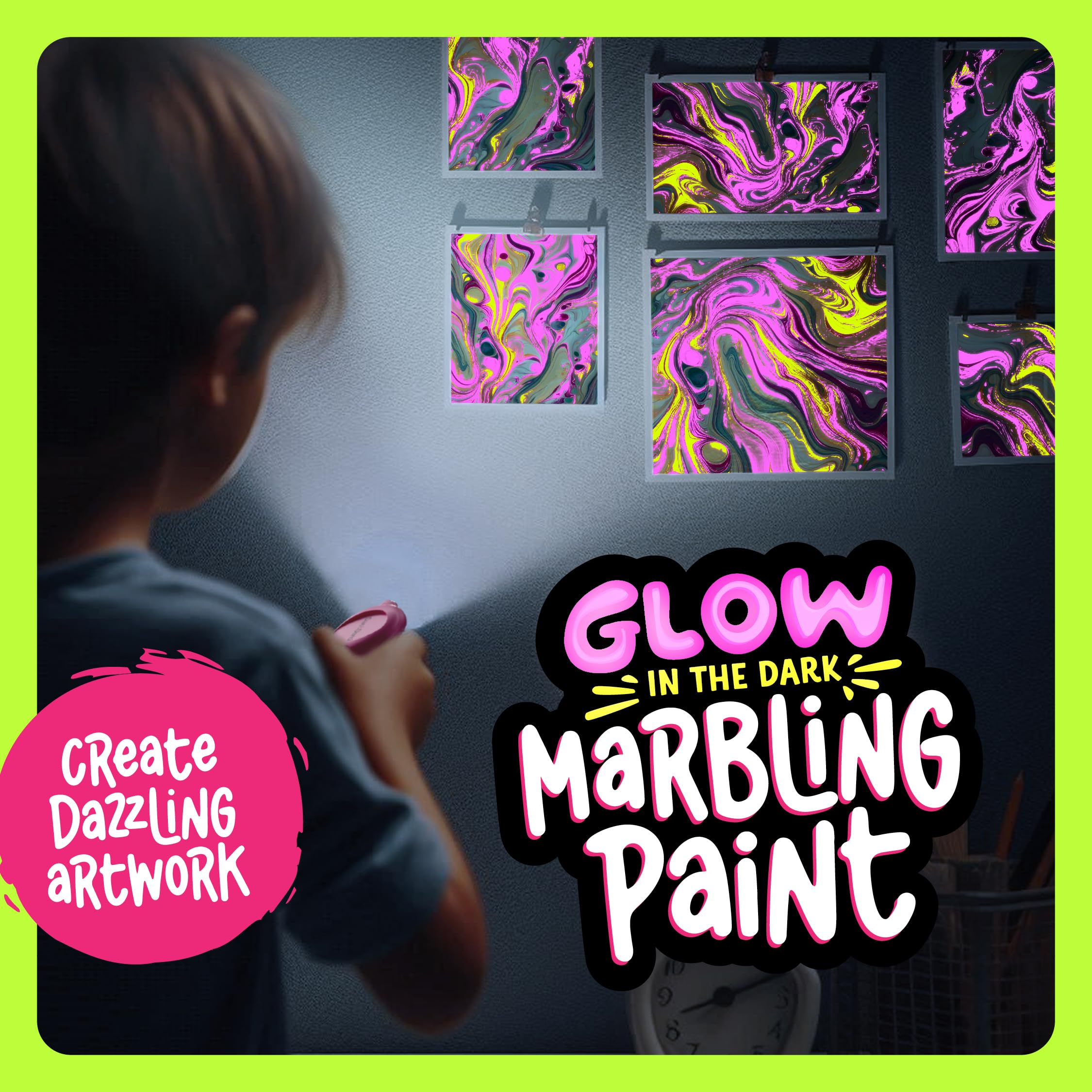 Dan&Darci art tray and paints for beginner friendly marbling