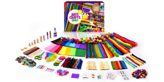 Dan&Darci Arts and Crafts Vault two-drawer case showing organized storage for kids.