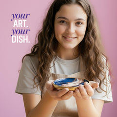 Dan&Darci Craft 'n Clay Jewelry Dish kit mixes colors for unique, personalized dishes.