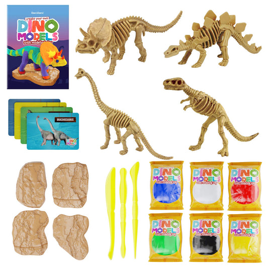 Dan&Darci Dino Models kit clay colors for colorful sculpting.