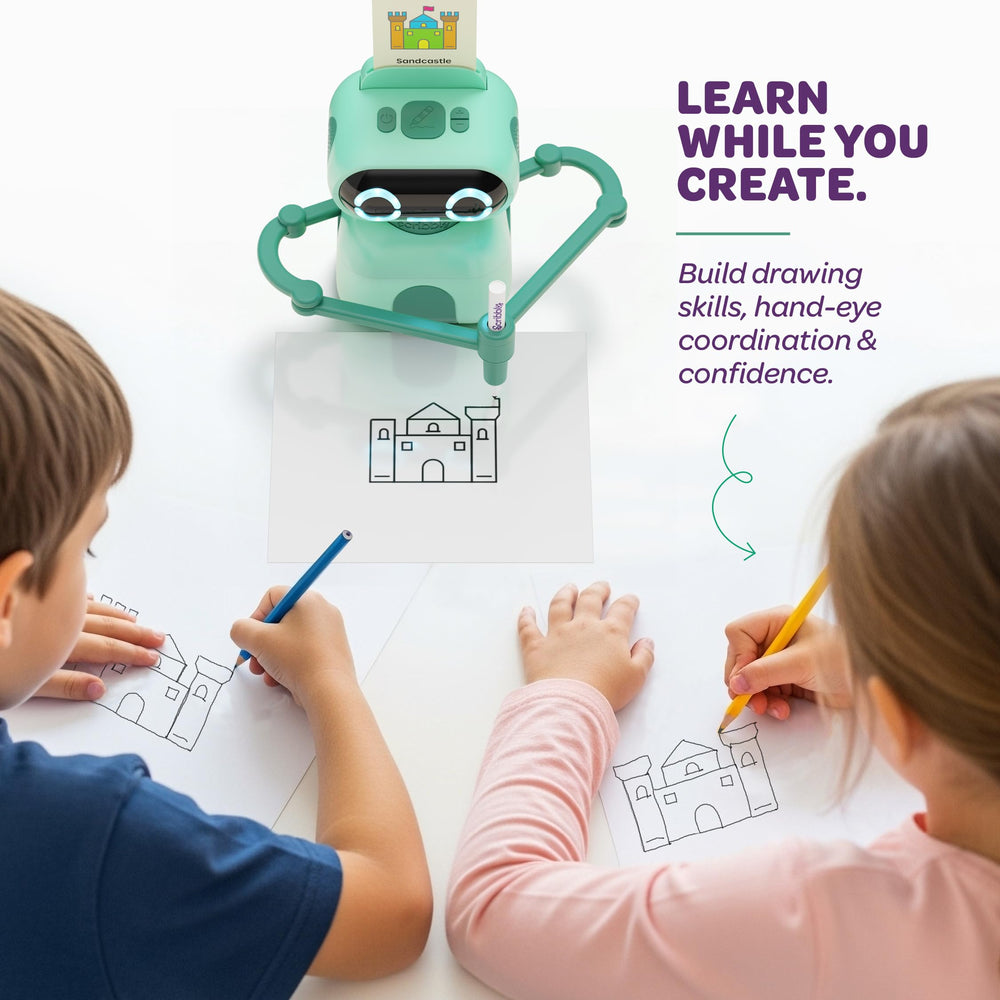 Dry-erase markers for reusable, mess-free drawing sessions with Scribbly.