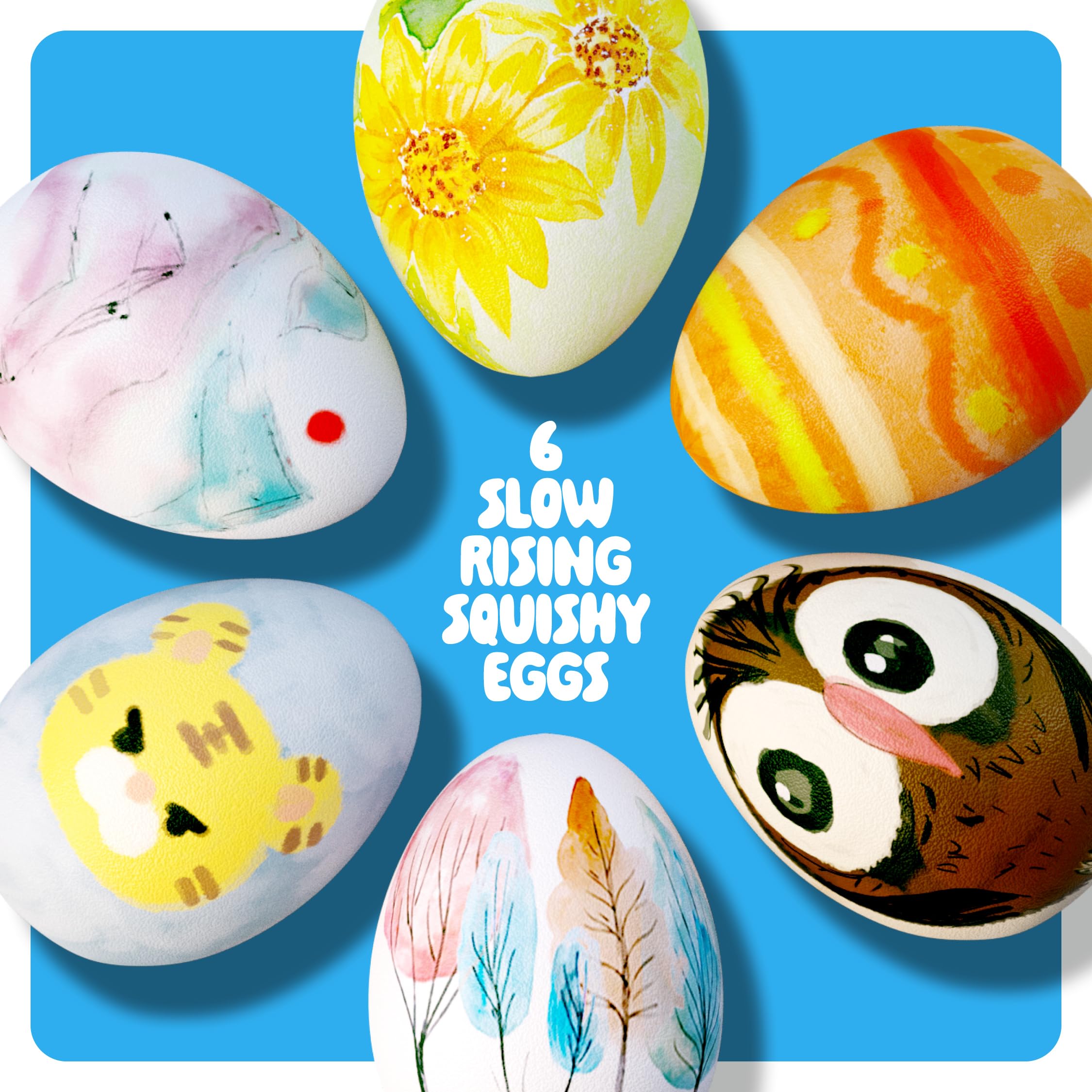 Dan&Darci Easter Egg Squishy Paint Kit painted eggs showcase vibrant decorative results