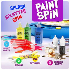 Dan&Darci easy-setup splatter-guard keeps craft time tidy while young artists spin.