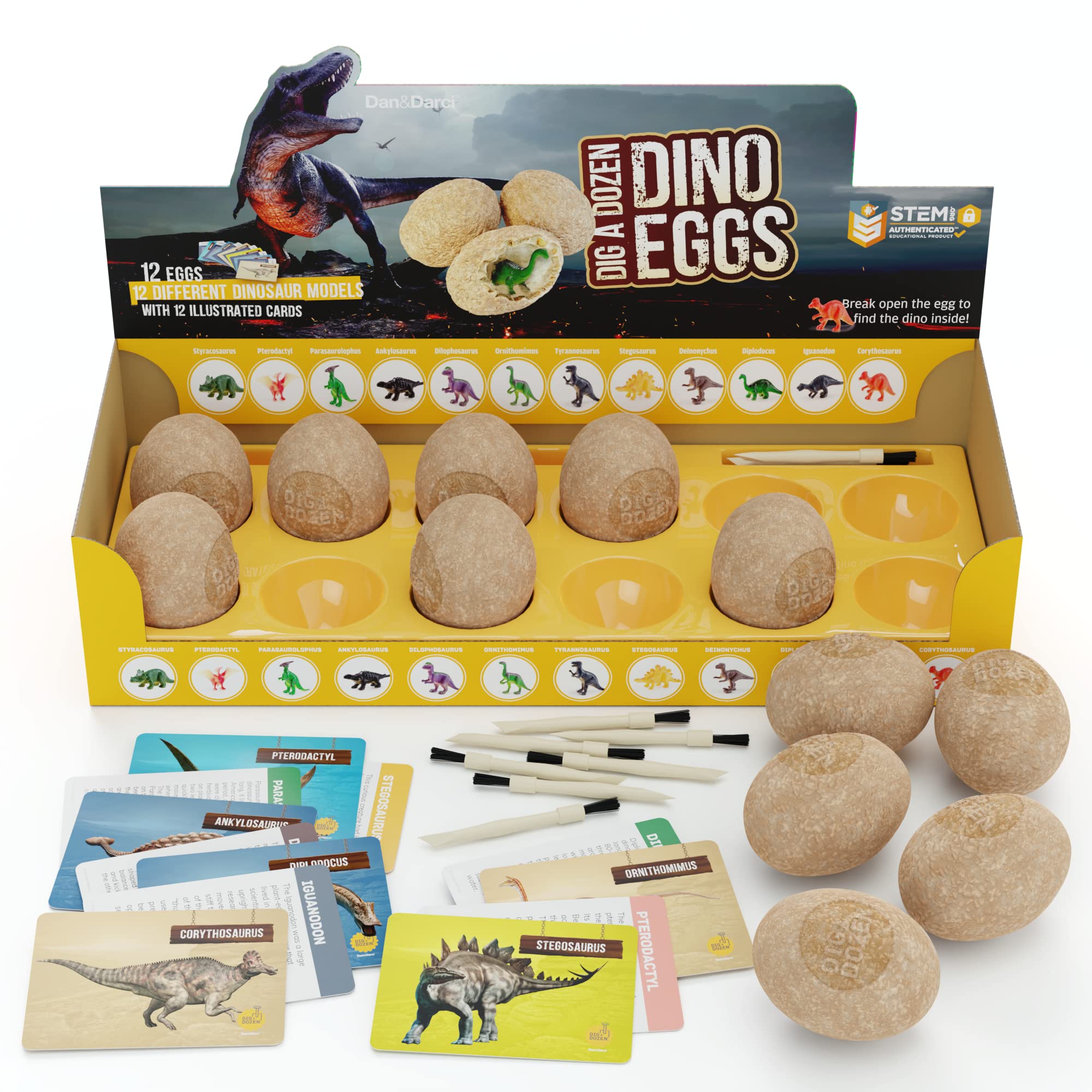 Dan&Darci excavate, learn, and imagine with this dinosaur dig set