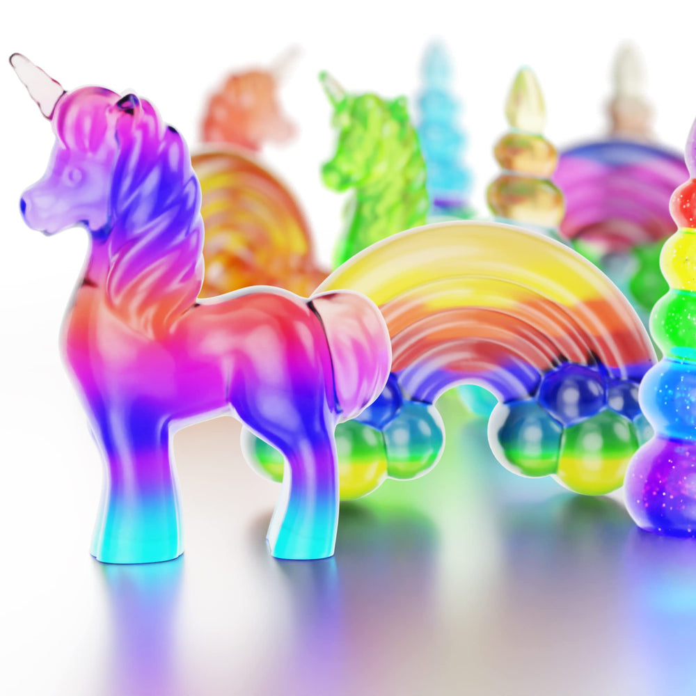Dan&Darci finished unicorn soap displayed after crafting