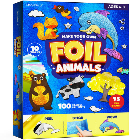 Dan&Darci foil art kit jungle scene ready for creative play.