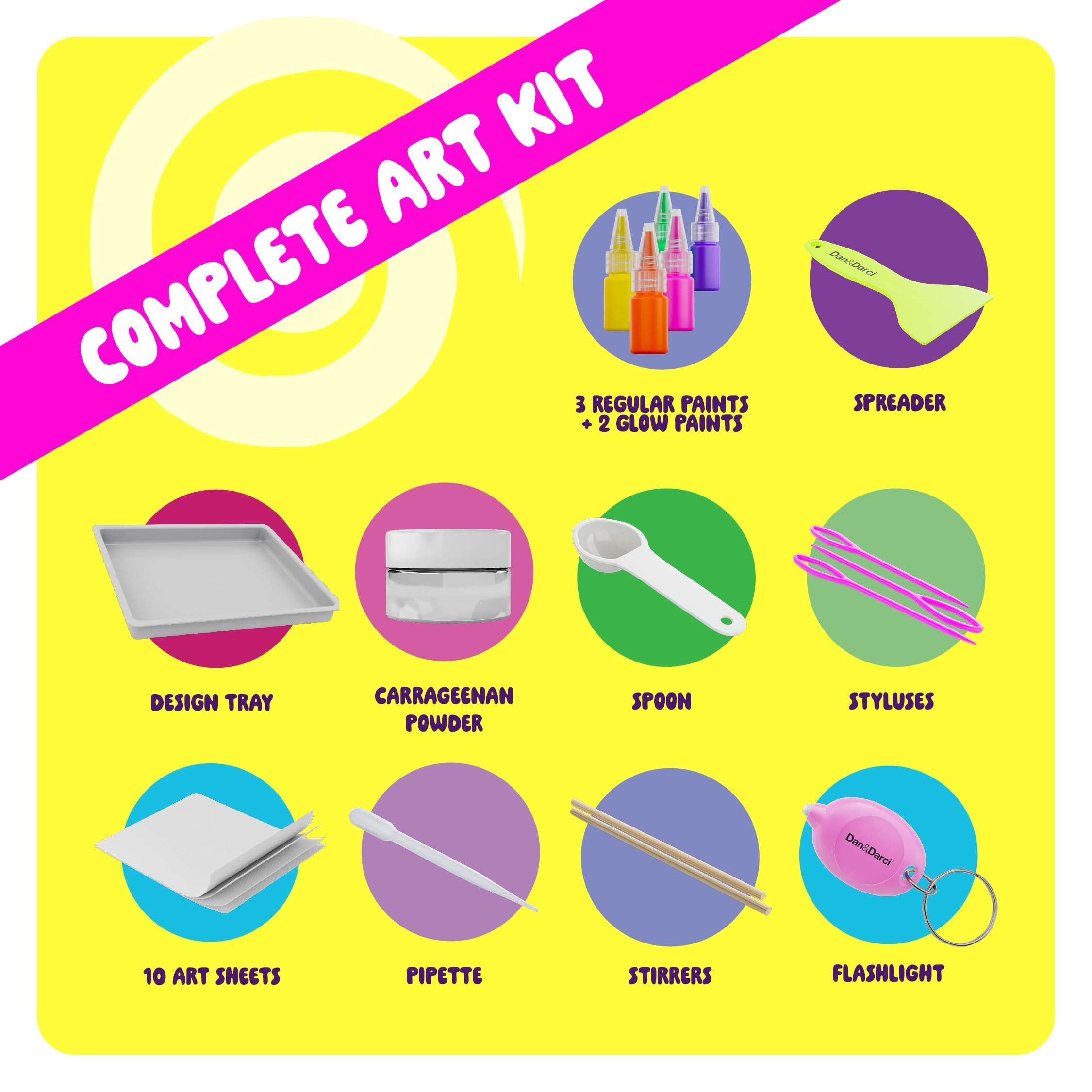 Dan&Darci glow-in-the-dark paints illuminate night time artwork