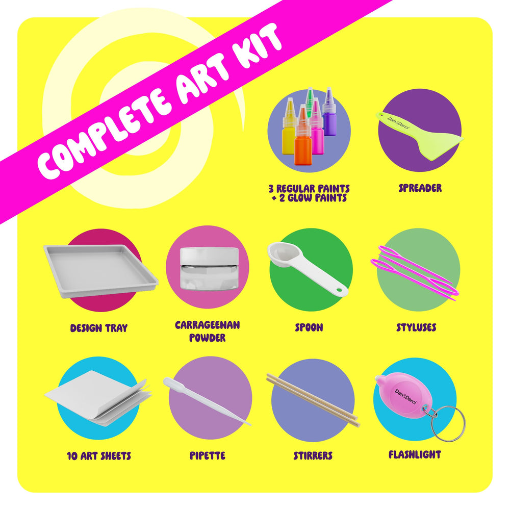 Dan&Darci glow-in-the-dark paints illuminate night time artwork