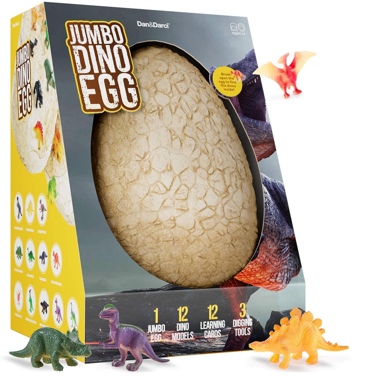 Dan & Darci jumbo dino egg ready for excavation and discovery