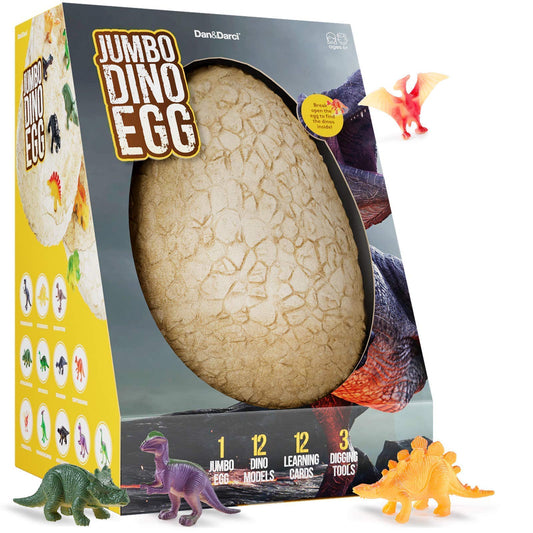 Dan & Darci jumbo dino egg ready for excavation and discovery