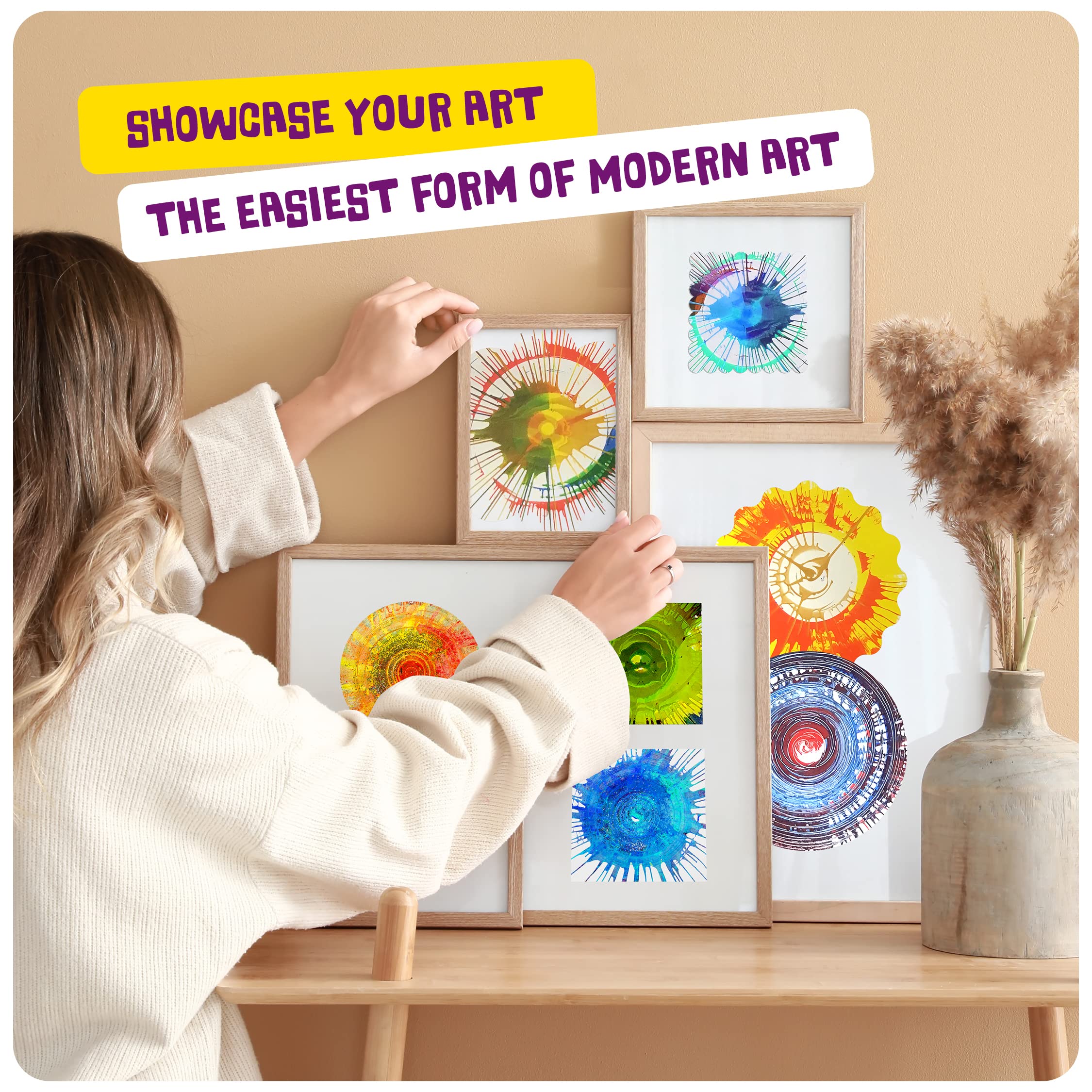 Dan&Darci metallic-paints shimmer, creating eye-catching effects on each artboard.
