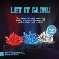 Dan and Darci micro USB powered light display illuminating crystals.