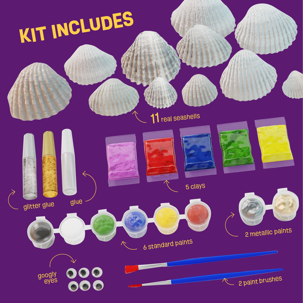 Dan & Darci Sea Shell Painting Kit metallic paints add shine and shimmer