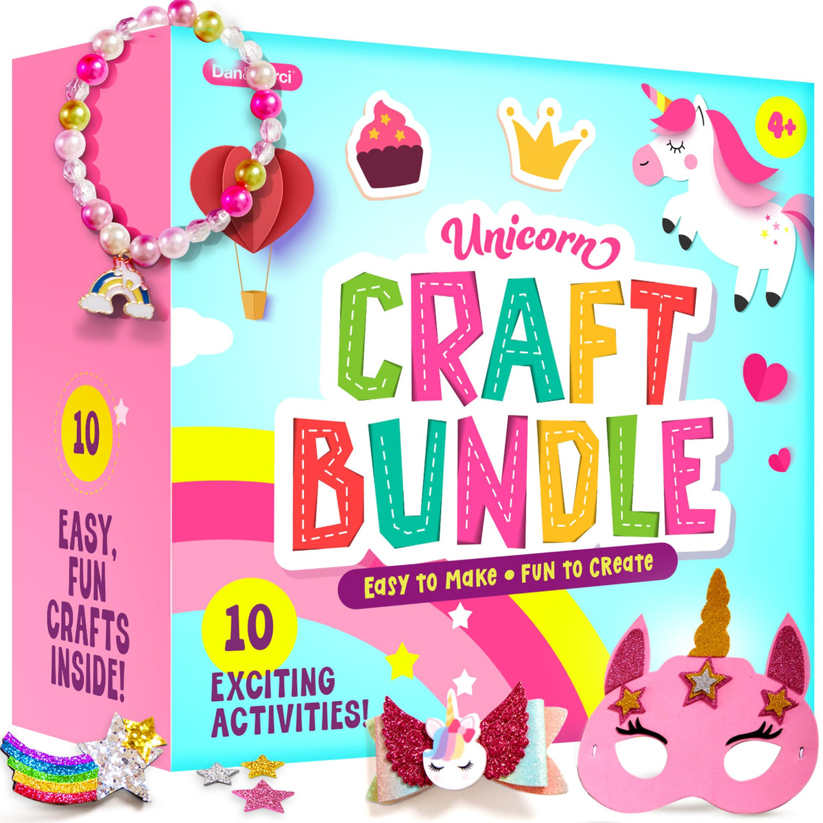 Dan&Darci unicorn craft kit unicorn slippers for imaginative play and cozy dress-up moments.
