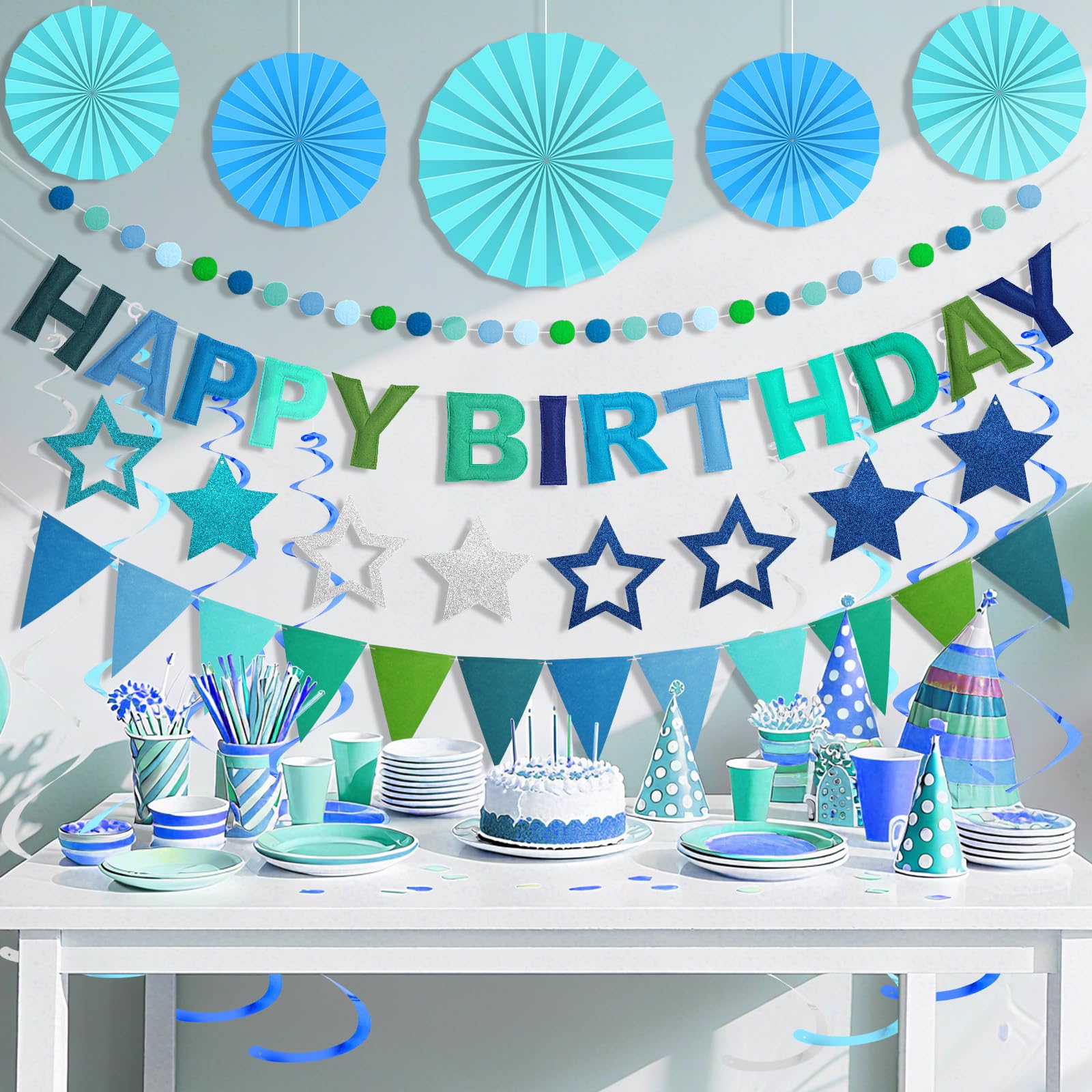 Danadia felt birthday letters create a charming, reusable focal point for celebrations.