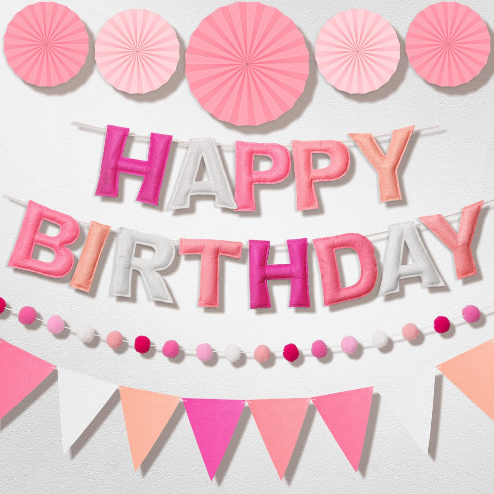 Danadia pre-strung 3D felt birthday banner enhances celebrations with easy setup.