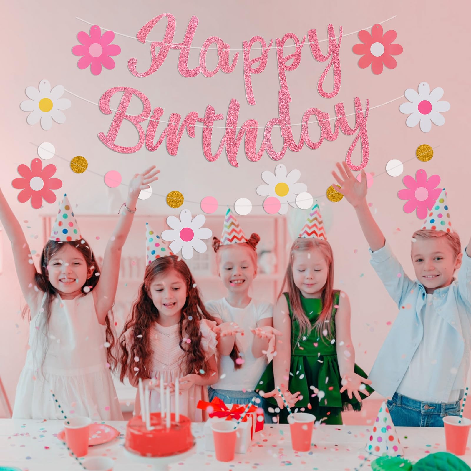 Danadia reusable pink decor banner for future celebrations