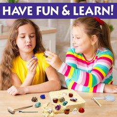 DANCING BEAR amethyst crystal shows vibrant purple sparkle for young geologists.