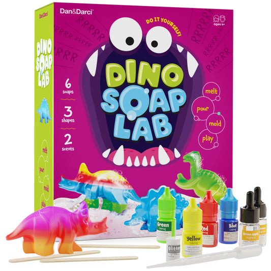 Dan&Darci Dino Soap Kit contents for creative play and learning