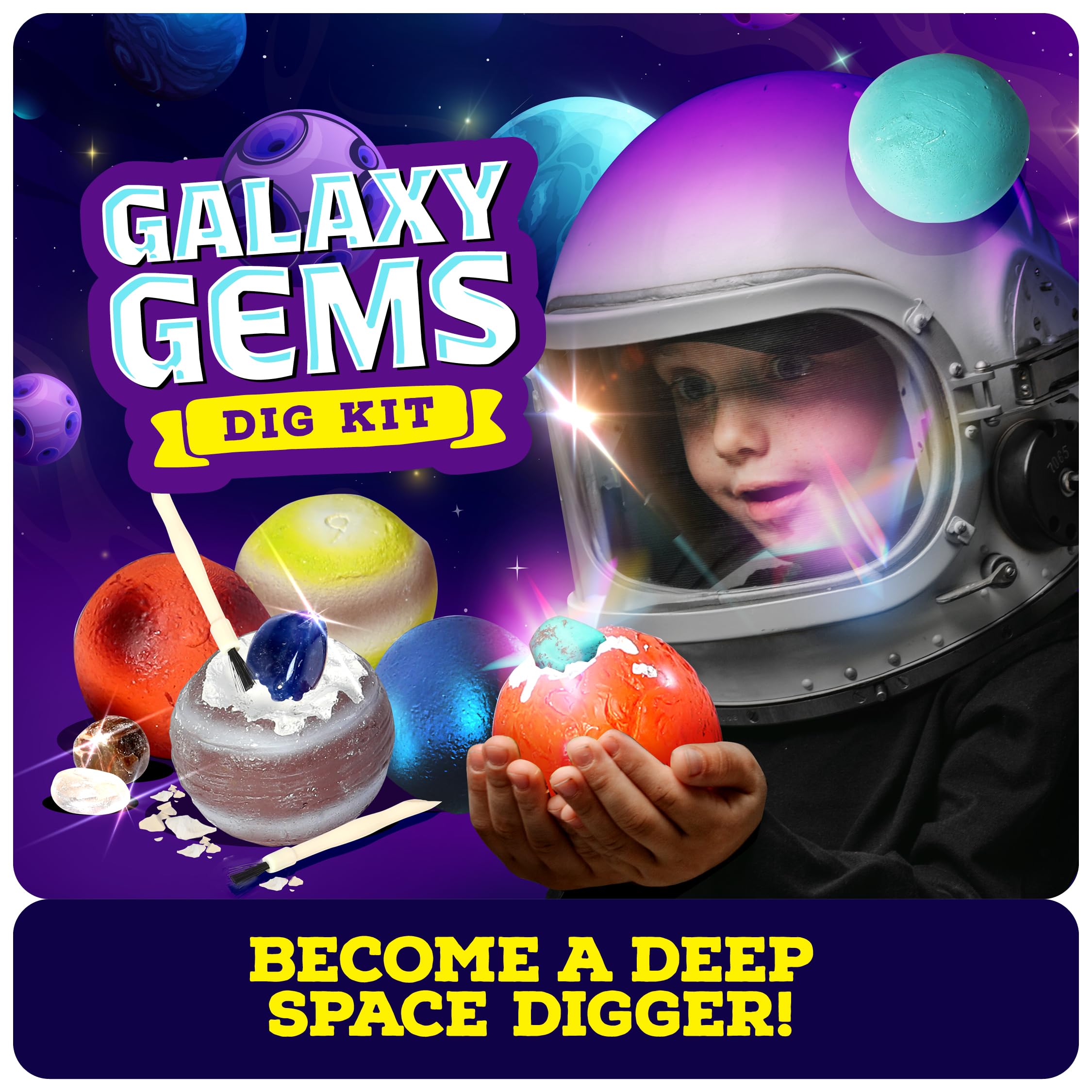 Dan&Darci Galaxy Gem Dig Kit all-in-one kit with tools and gems