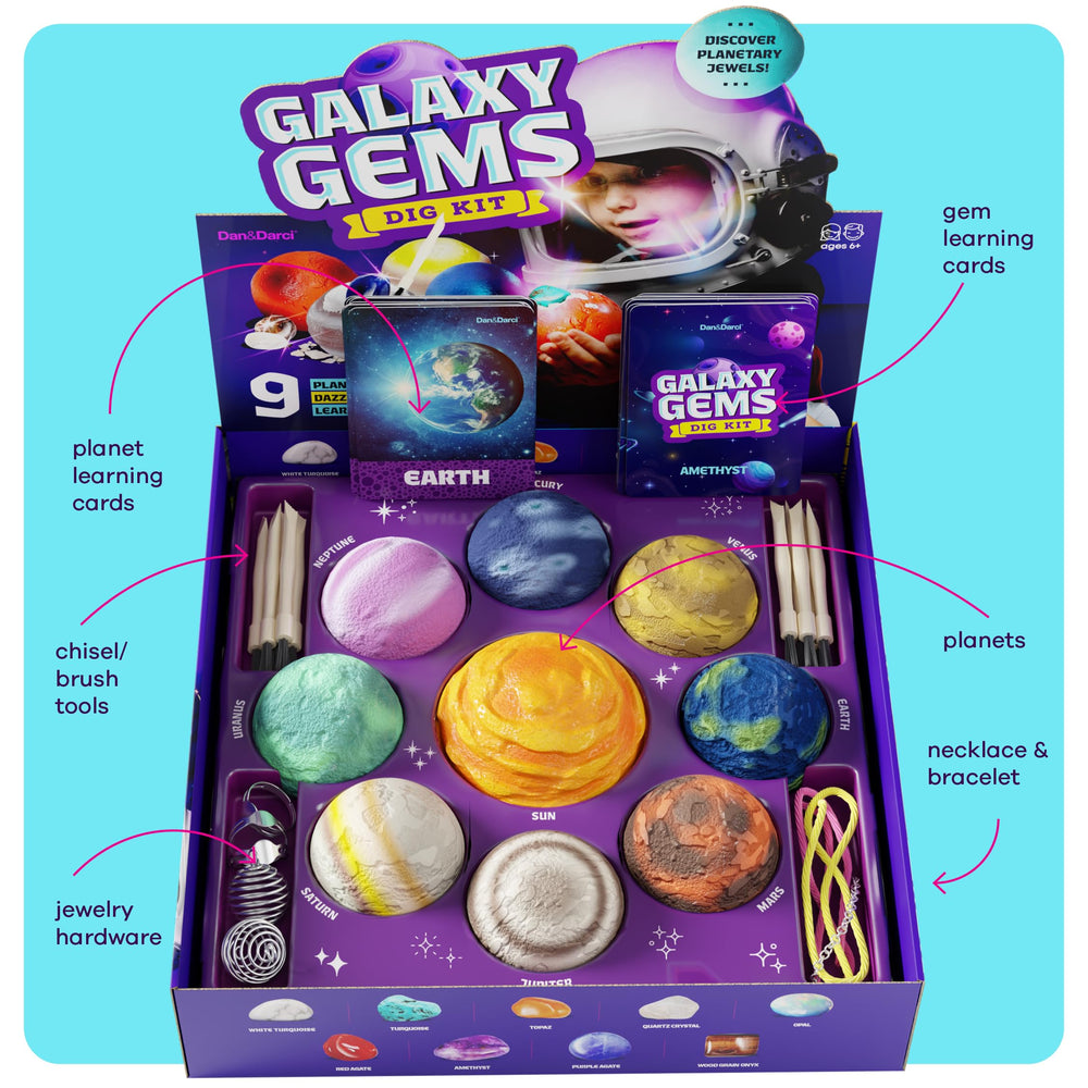 Dan&Darci Galaxy Gem Dig Kit chisel and brush tools for gem discovery