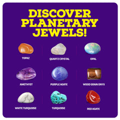 Dan&Darci Galaxy Gem Dig Kit planetary and gem learning cards for science facts