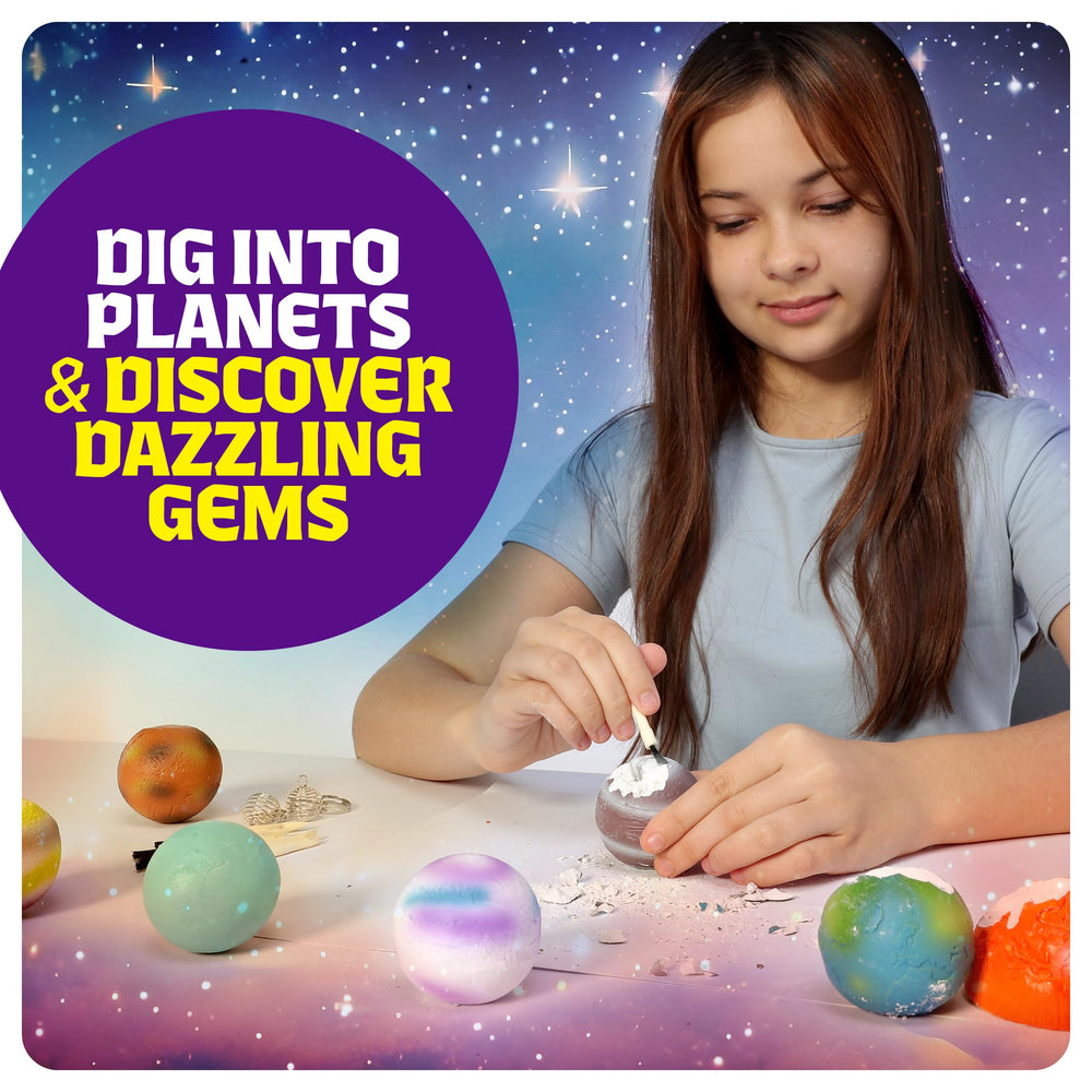 Dan&Darci Galaxy Gem Dig Kit soaking and digging phase to reveal gems