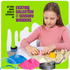 Dan&Darci liquid-slime bottle close-up highlighting varied slime textures.