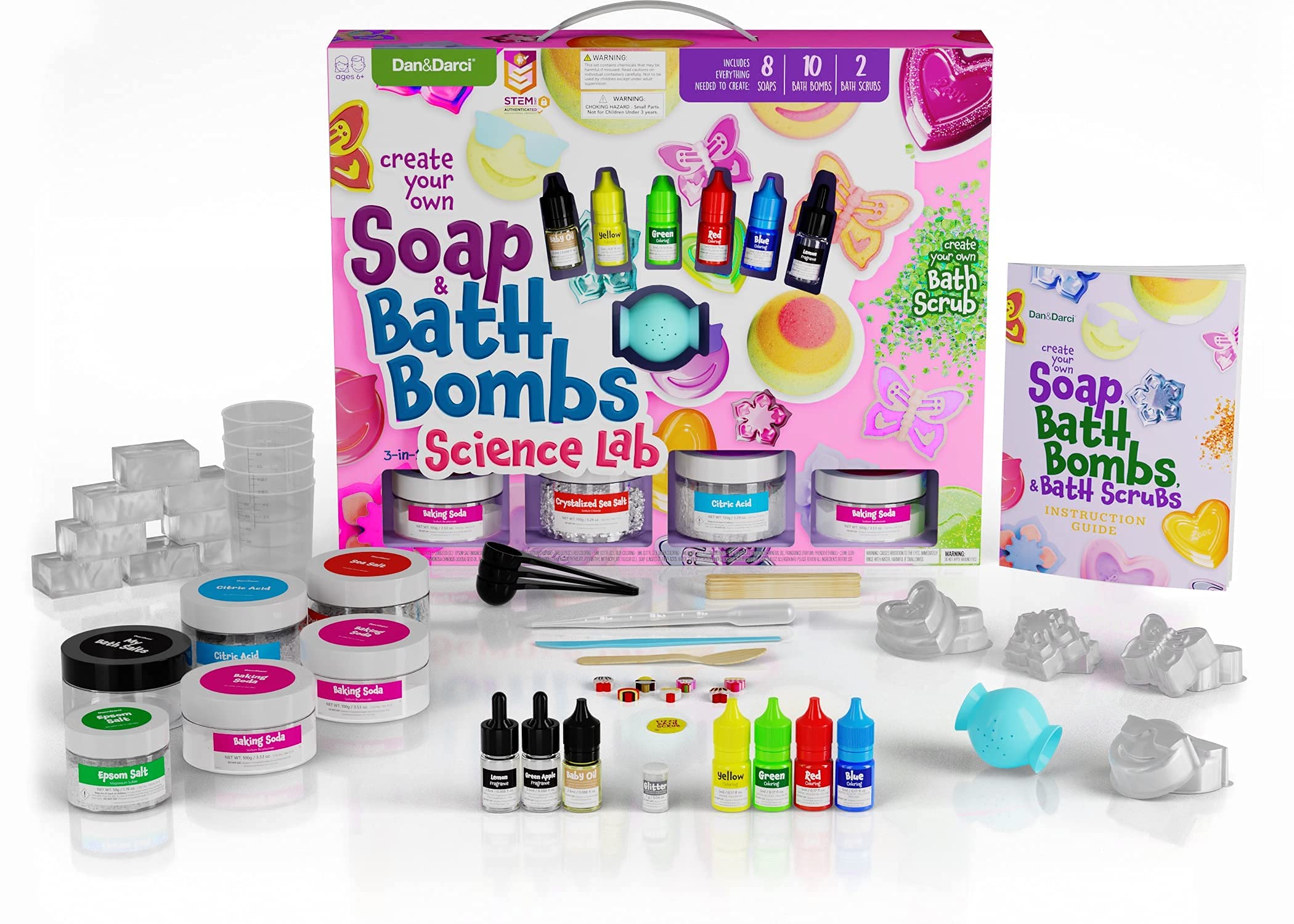 Dan&Darci soap bath kit 10 soaps with color and glitter