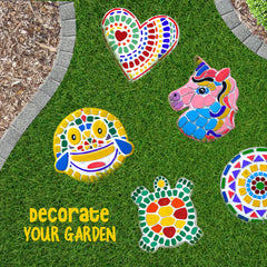 Dan&Darci heart design stepping stone adds charm to garden paths.