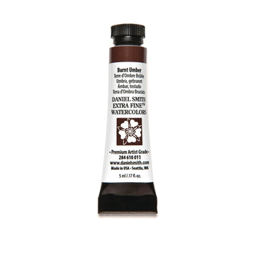 DANIEL SMITH Burnt Umber 5ml tube for rich earthy tones and detailed painting