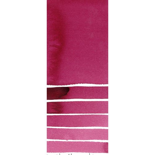 Daniel Smith Quinacridone Magenta swatch on paper for bold washes