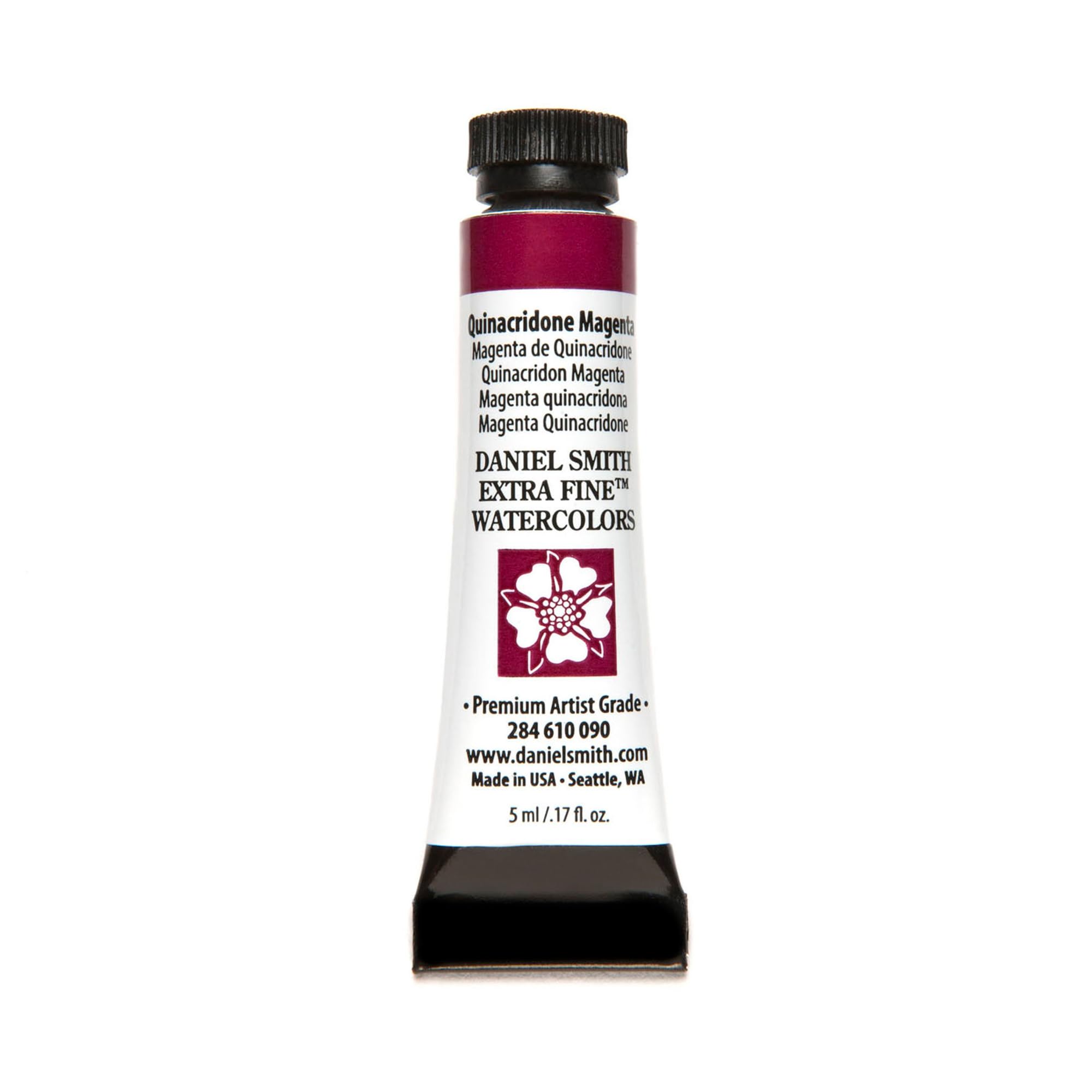 Daniel Smith Quinacridone Magenta tube showing vibrant pigment for glazing
