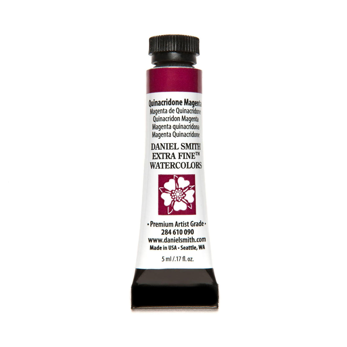 Daniel Smith Quinacridone Magenta tube showing vibrant pigment for glazing