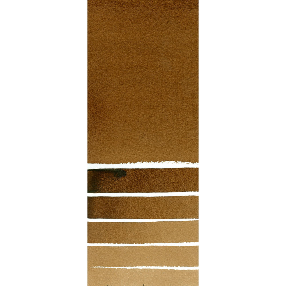 DANIEL SMITH watercolors palette closeup with Burnt Umber