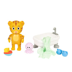 Daniel Tiger's Neighborhood bath-time set with tub for pretend washing.