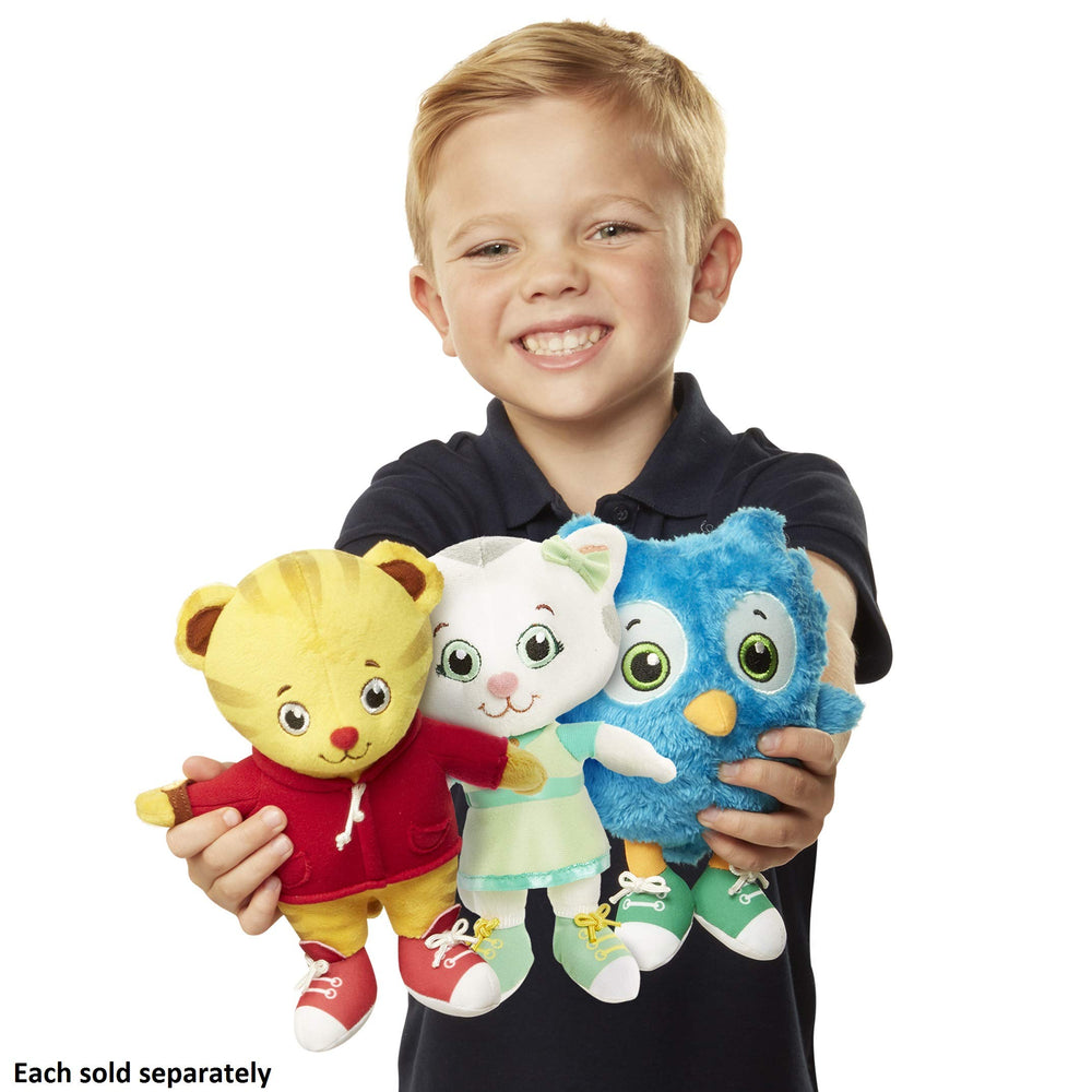 Daniel Tiger's Neighborhood Katerina Kittycat plush is surface washable for easy cleanup.