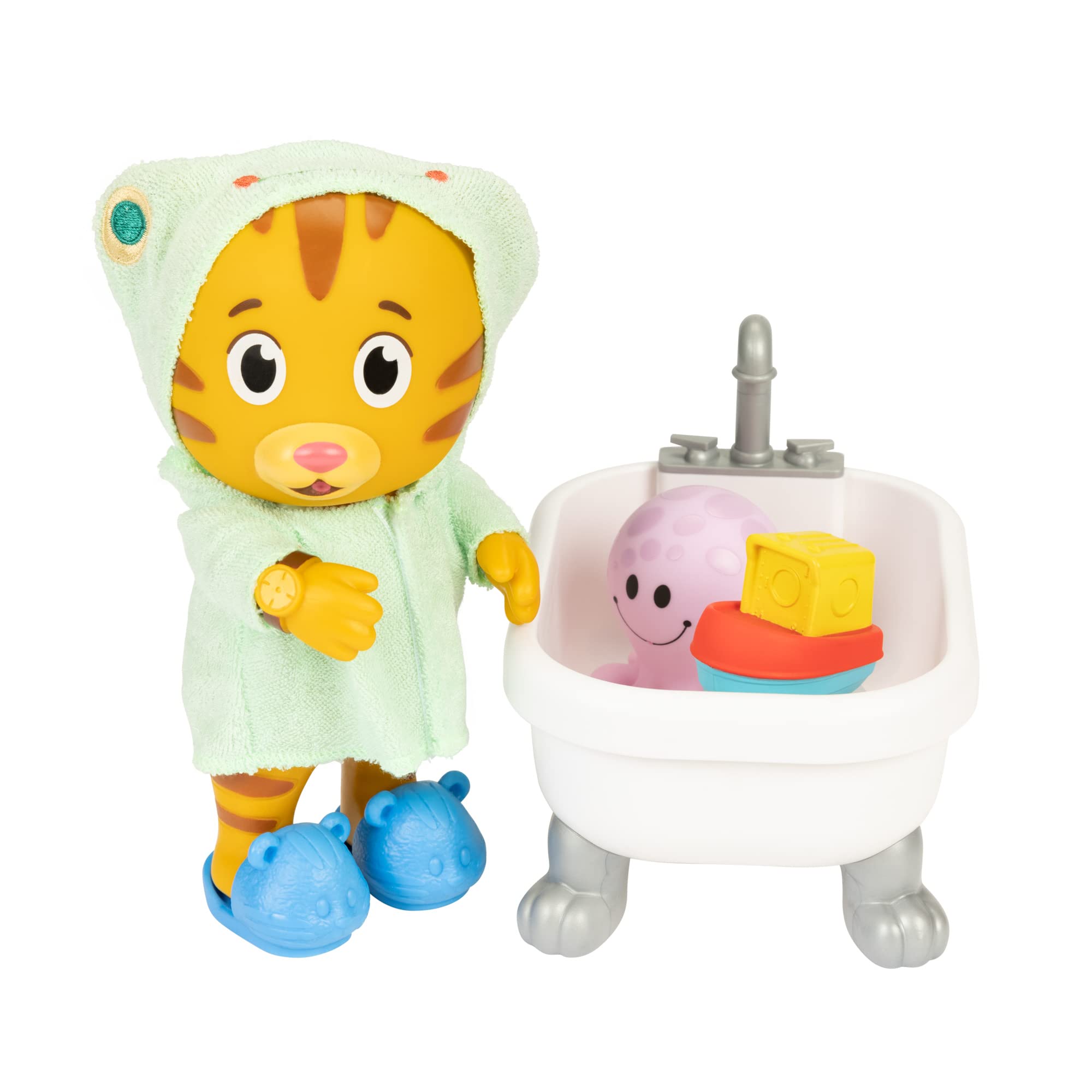 Daniel Tiger's Neighborhood octopus squirter adds splashy bath-time fun.