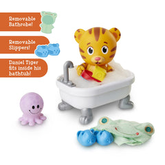 Daniel Tiger's Neighborhood robe with frog hood for bath-time dressing.