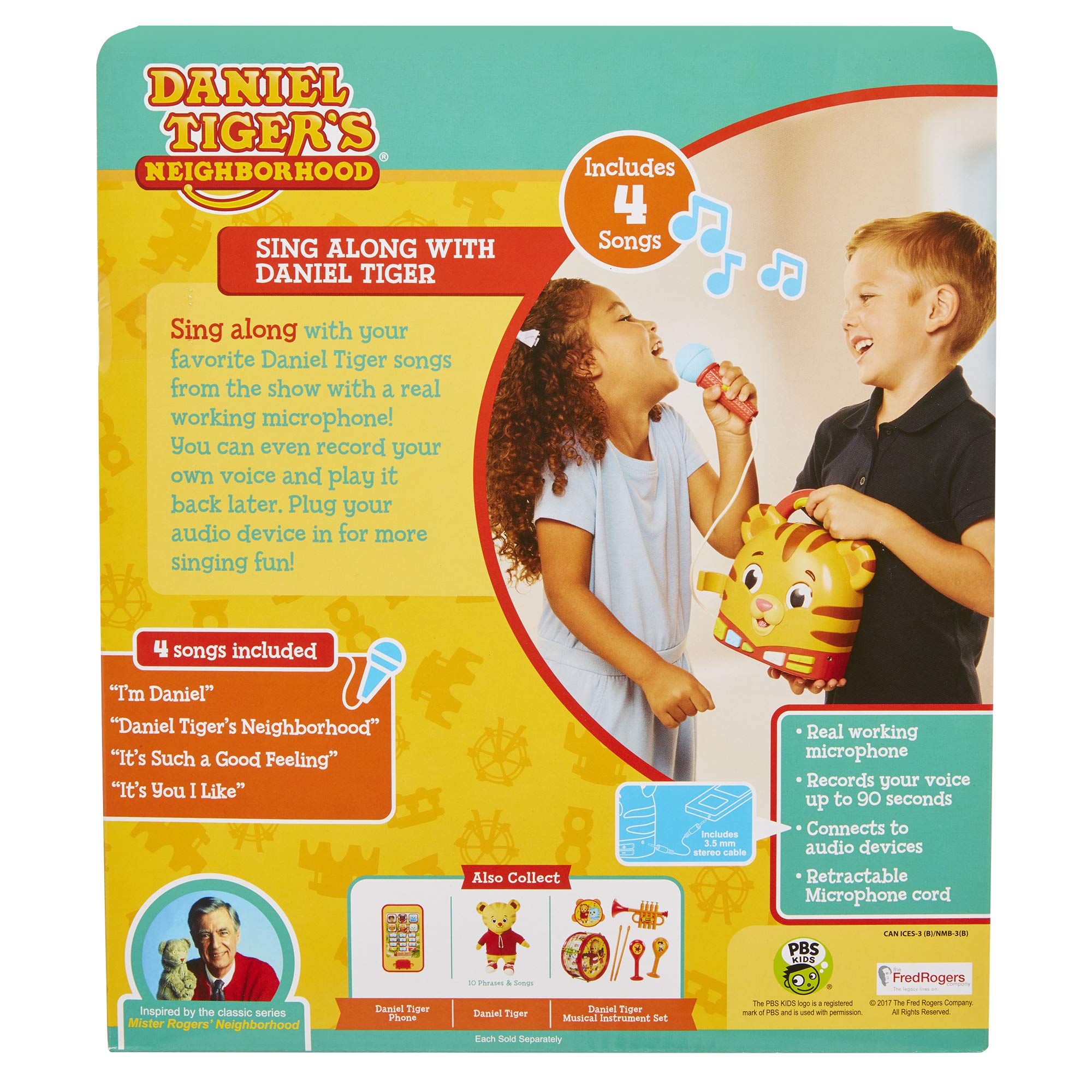 Batteries included for instant play with Daniel Tiger's sing along toy