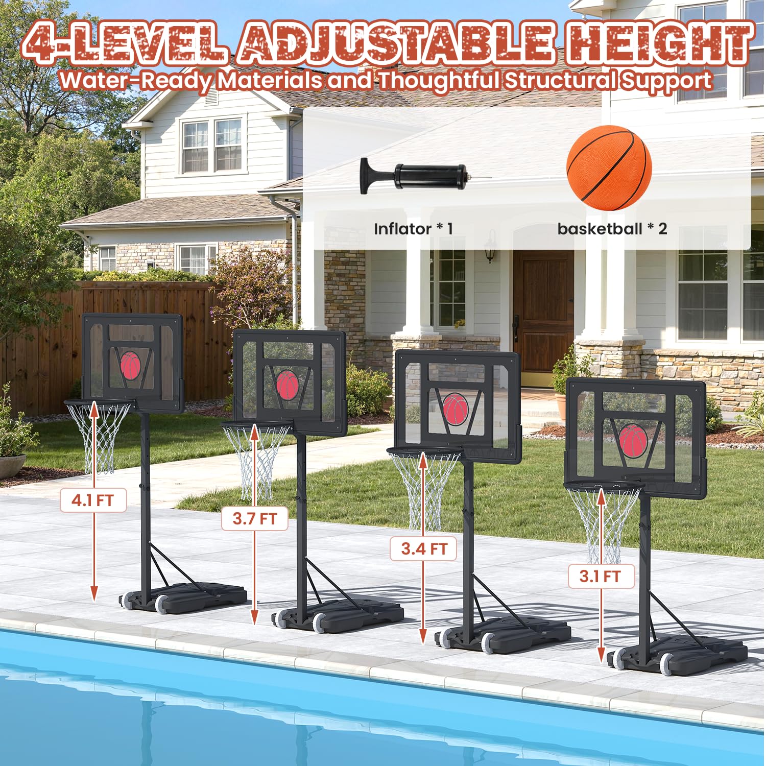 Danrelax air pump speeds up inflating the basketball for quick start.