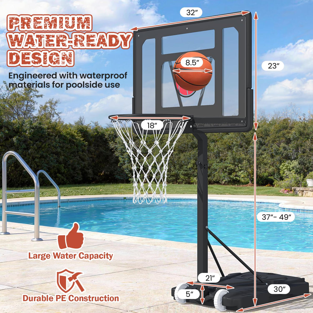 Danrelax wheels enable easy movement around the pool deck for flexible setup.