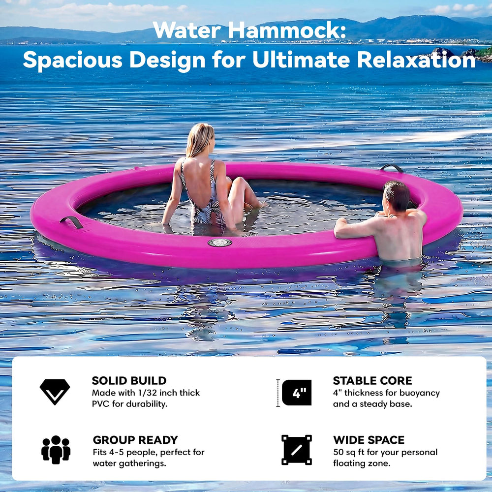 Danrelax quick inflate pump speeds setup on water float